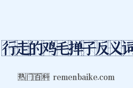 行走的鸡毛掸子反义词是什么意思的图片
